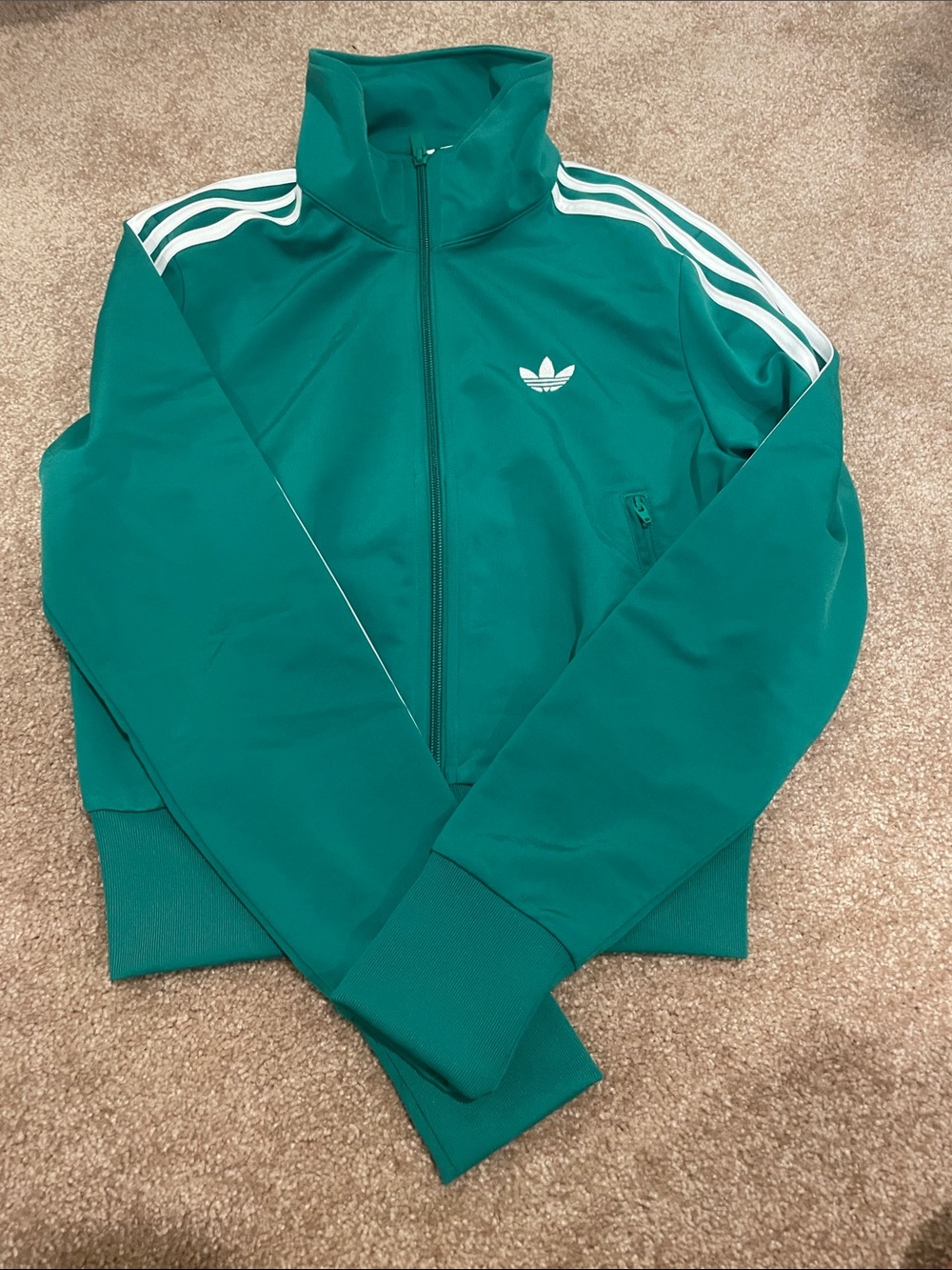 Adidas Track Jacket with White Stripes
